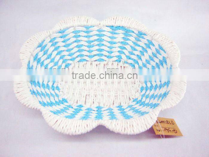 Paper rope fruit tray with various of color