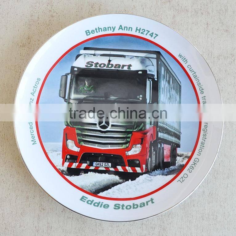 8.25 inch Porcelain Plate with Decal for Decoration