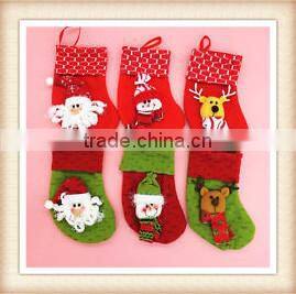 1pcs Christmas Decoration Stocking 3 patterns BIG Socks Candy Bag Children Gift