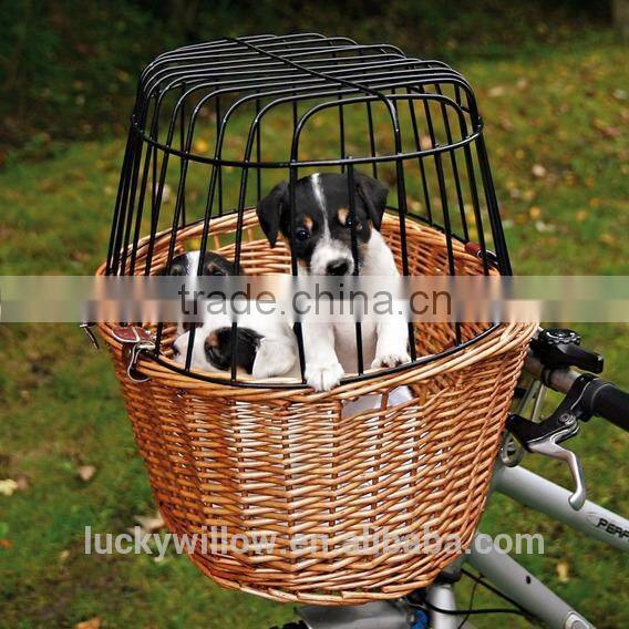Wicker cruiser pet bicycle basket,bicycle dog carrier