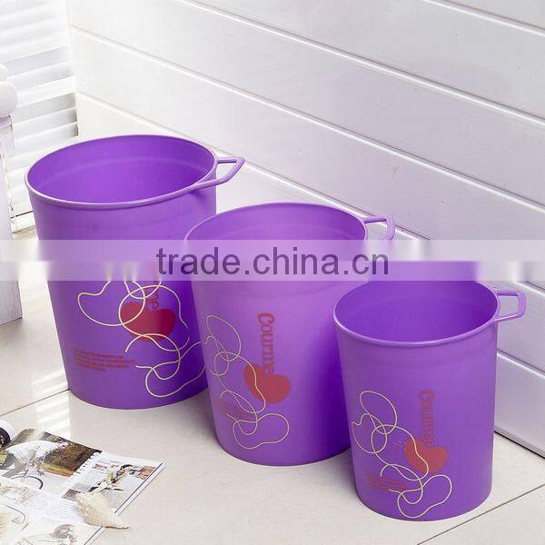 three size PP wastebin with the handle