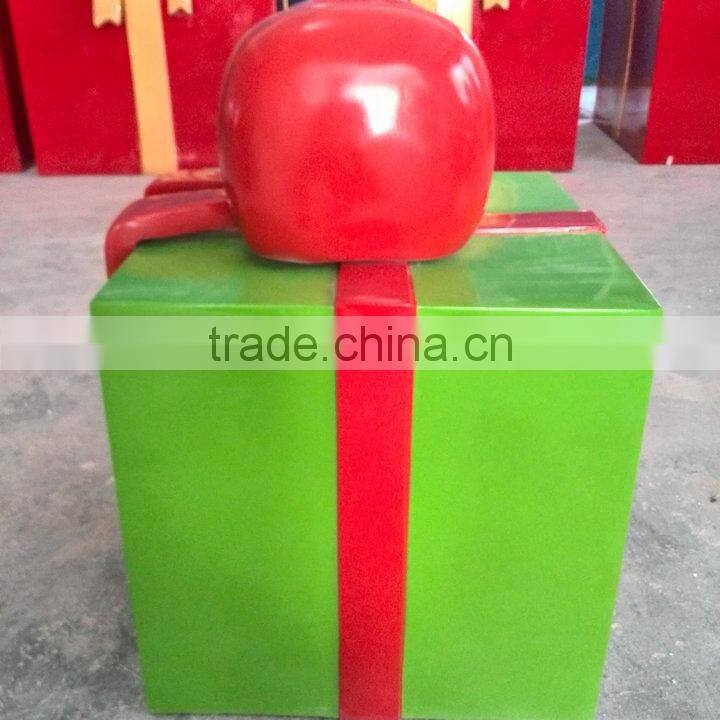 Anti-corrosion fiberglass Christmas green gift-box