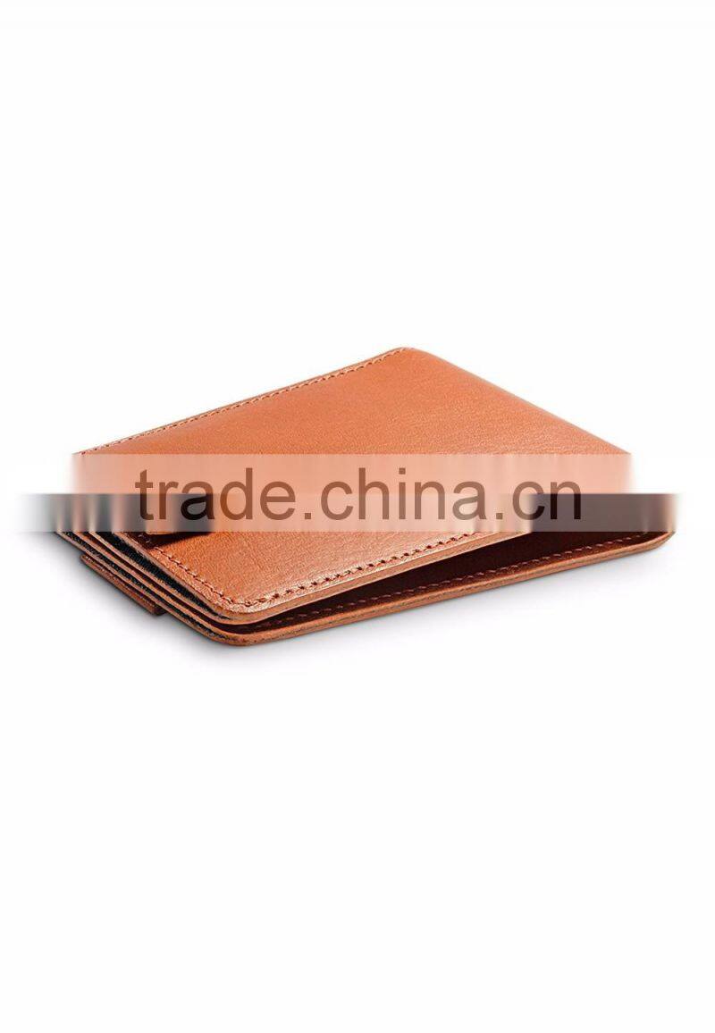 ID window Minimalists Ultra Slim Bifold Leather Wallet