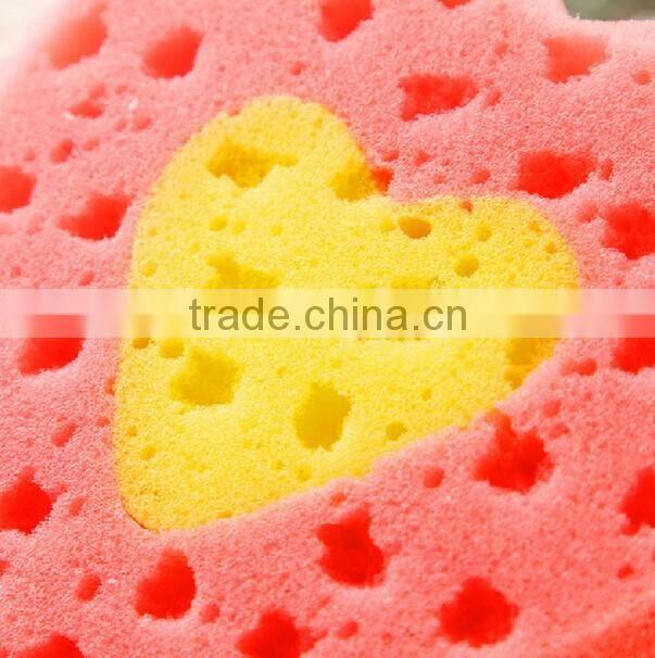 large heart-shaped bath sponge bath ball bath brush