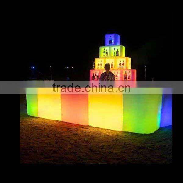 LED diwali lights bar counter for sale nightclub design led bar customize shape ottoman counter