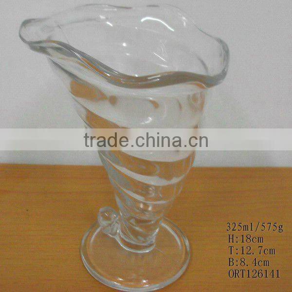 High Quality clear glass ice cream cup