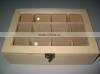 6 compartment customized wooden tea box