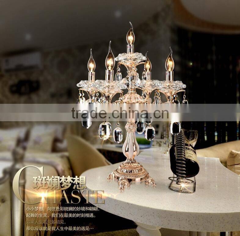 ZG108 Momoda luxury Crystal antique neoclassic home decoration bedroom living room table lamp Royal lighting