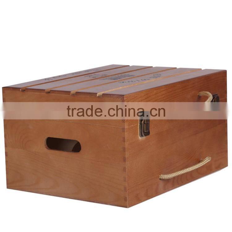 Antique six bottle wine wood box dimensions