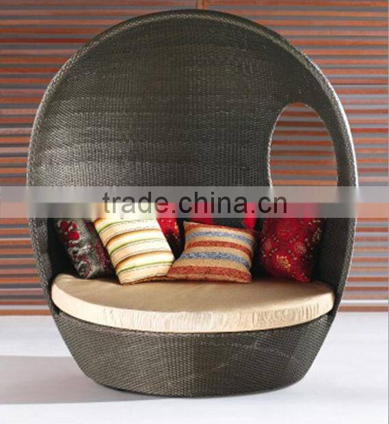 Wicker patio set/Rattan Day Bed with Cushions/Garden daybed (BF10-R65)