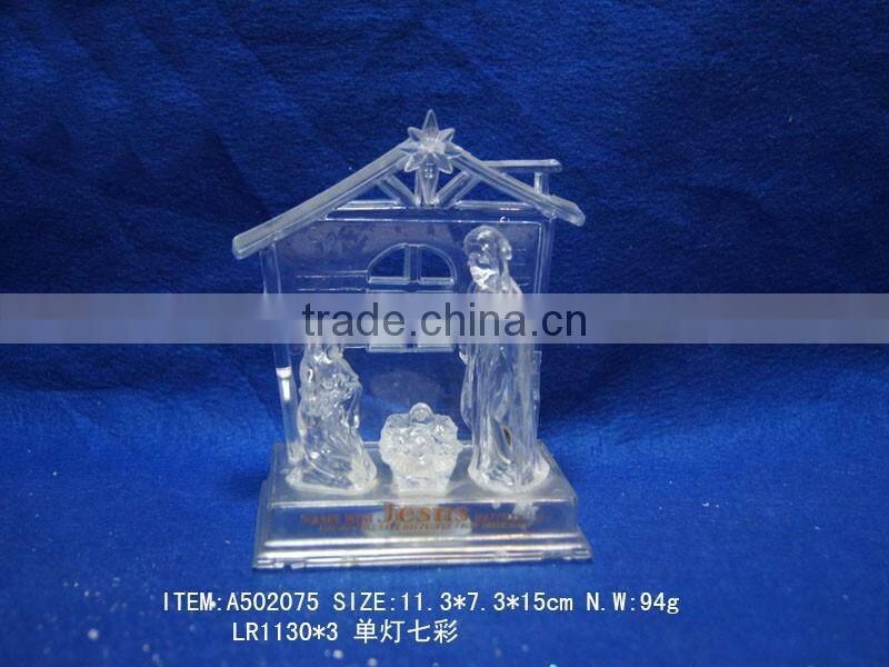 Dongguan LED lighting acrylic christmas nativity scene supplier for 2017