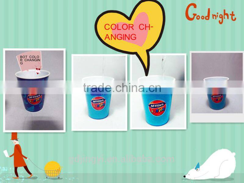 Newest products plastic cold color changing mugs