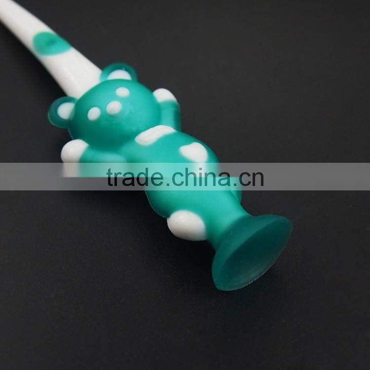 Lovely Bear Handle Toothbrush For Kids Animal Toothbrush Soft Bottom Sucker