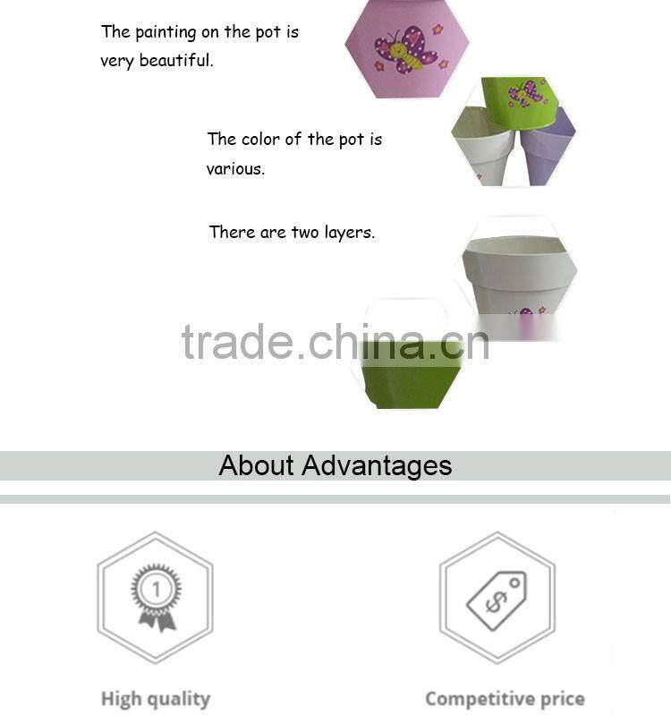 Small Kids Garden Colored Metal Pot