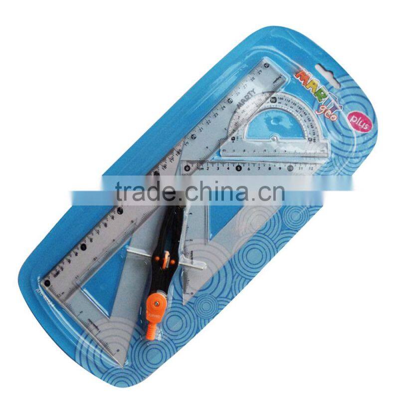New designer 5pcs geometric ruler set compass set