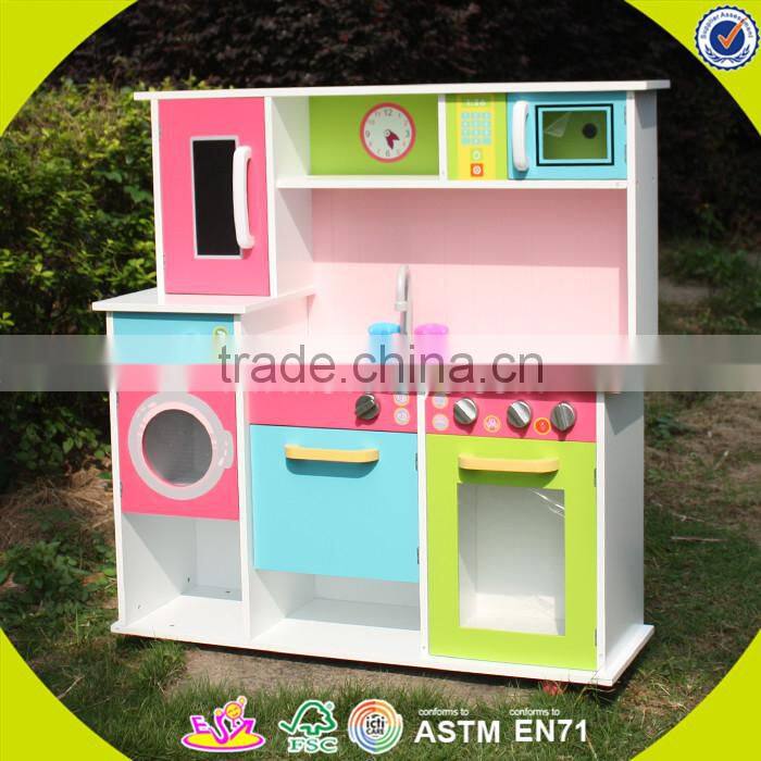 wholesale kids wooden miniature toy kitchen play set W10C114
