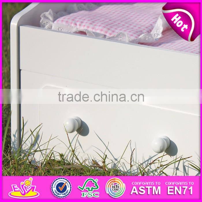 Best design girls toy wooden 18 inch doll furniture with cabinet W06E003