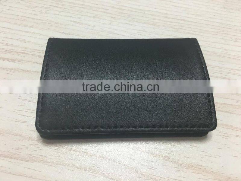 PU leather&Metal business card case leather&Metal business name card holder