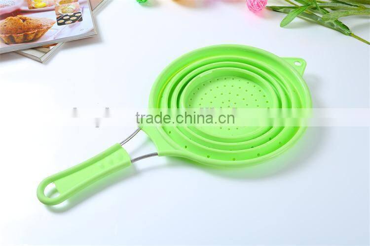 Food Grade Material Foldable Silicone Washing Up Bowl,Silicone Strainer