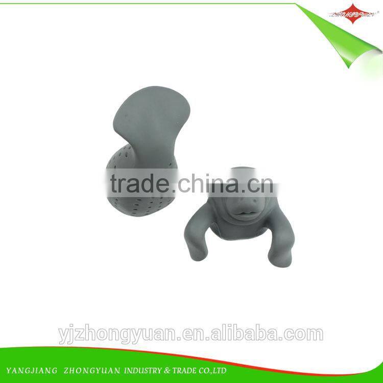 ZY-F1125 cute manatee silicone tea leaf strainer infuser diffuser