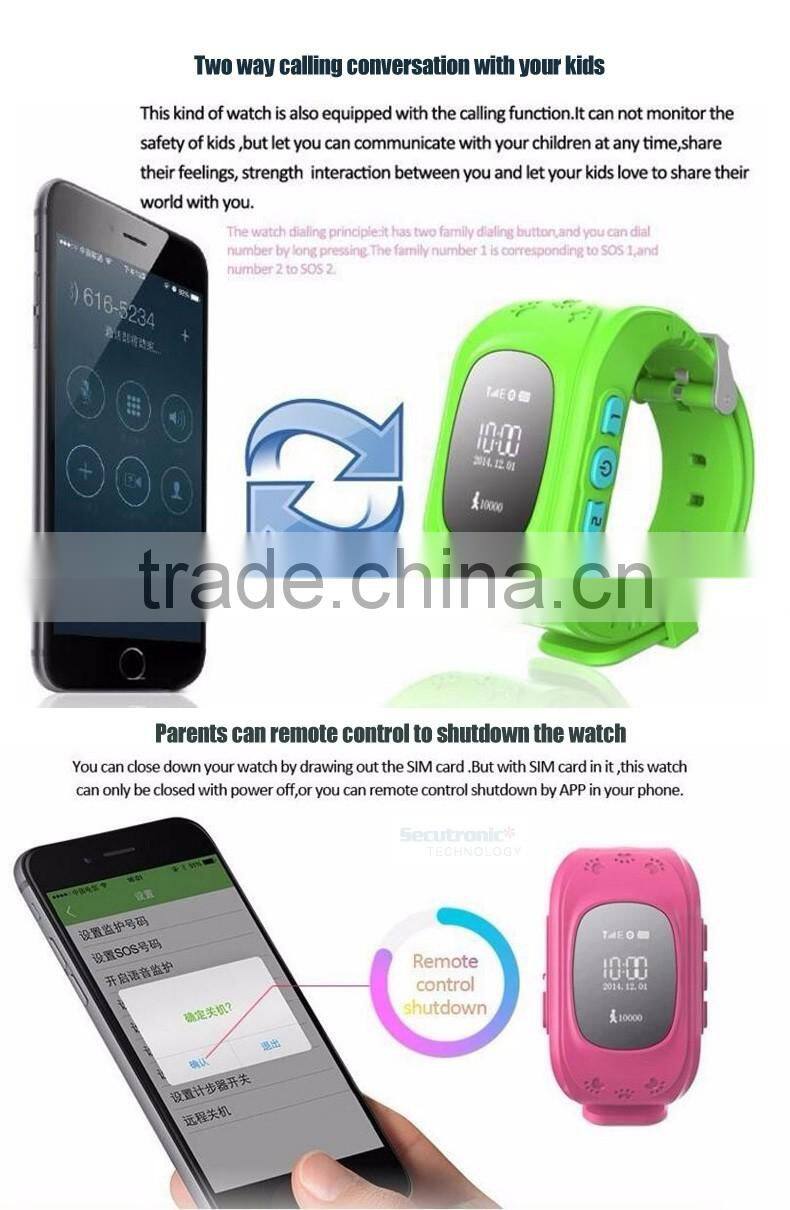wearable entertainment smart devices smart watch q50 baby kids GPS tracker watch SOS