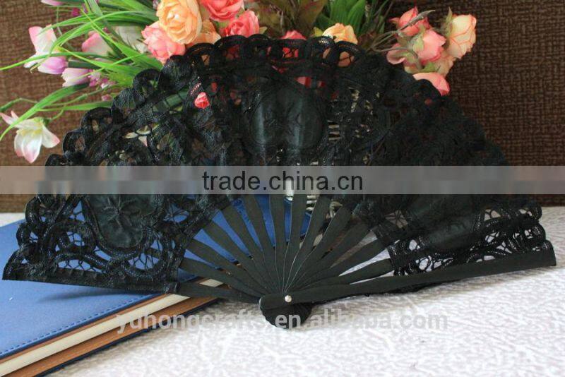 Nature bamboo lace wedding fan