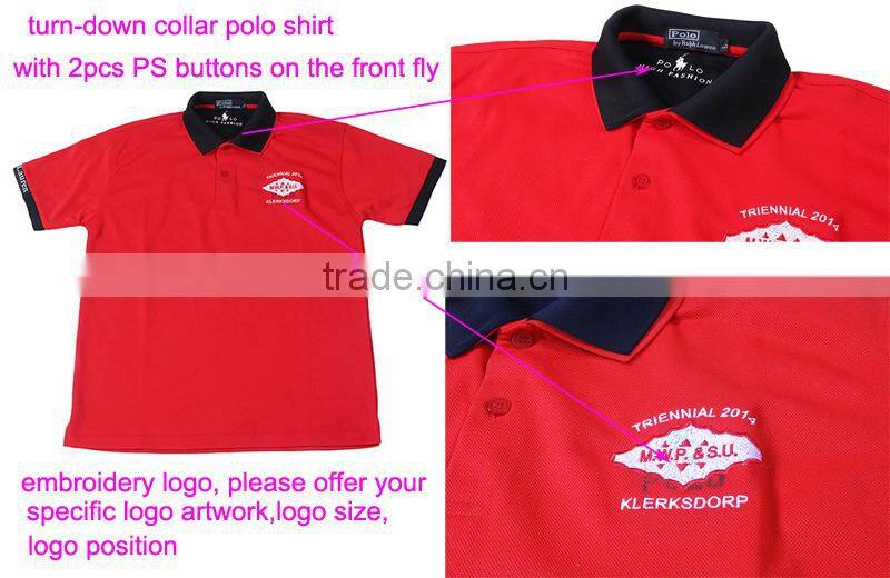 Customized Fabric Embroidery or Printed Brand Name Short Sleeves Custom Sports Polo Tee Shirt