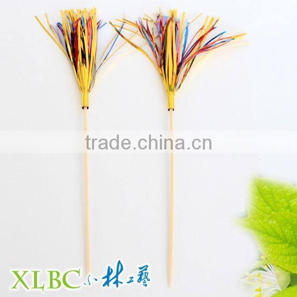 Foil paper firework party toothpicks