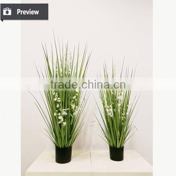 110 / 140 / 170cm Artificial Grass Potted Onion Grass with Orchid Flowers for Indoor Decoration Pots Plant
