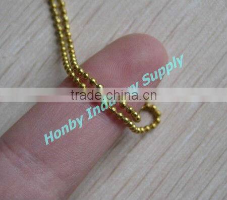 Spool Packing Faceted 1.5mm Brass Ball Chain