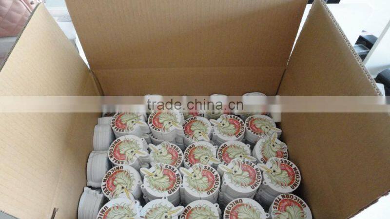 China custom gold stamping logo of jeans hang tag