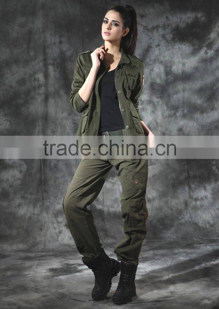 fashion style army jacket women army uniform military jacket green color custom designs pictures brand china manufacturer