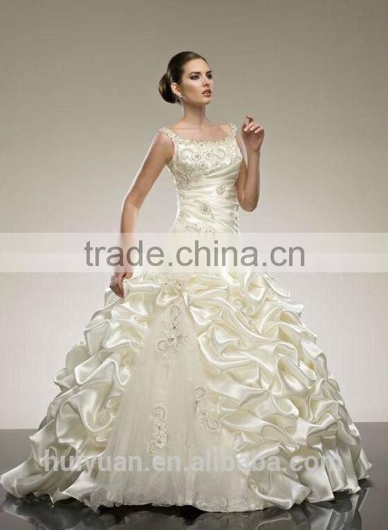 ivory long sleeve ball gown hijab muslim wedding dress