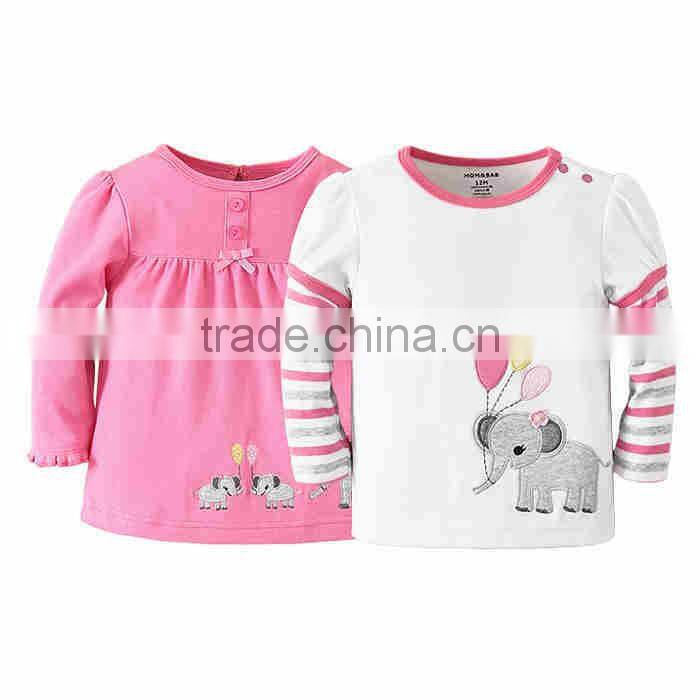 mom and bab 2014 Autumn baby clothing 100% cotton kids cartoon t shirt
