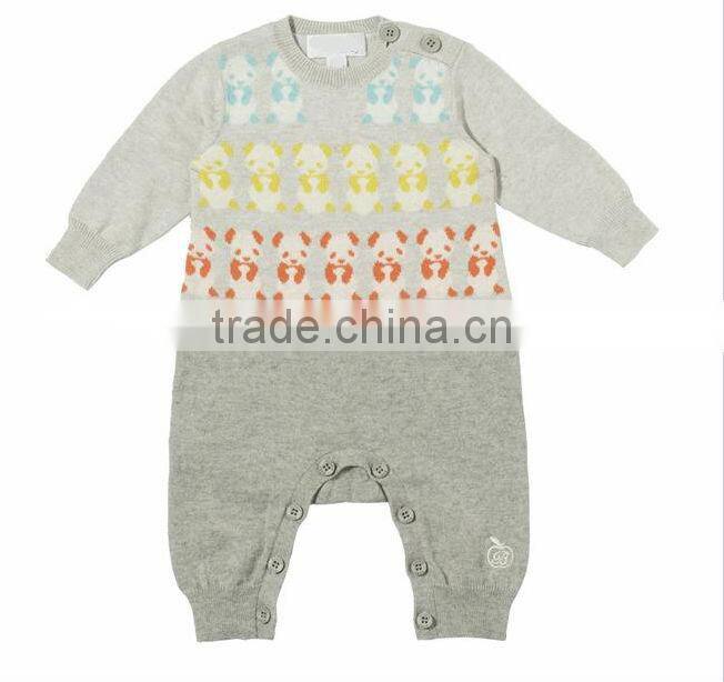Panda Cotton Cashmere Playsuit Wholesale Baby Bodysuit For Little Boys