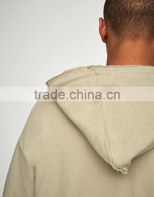 Hip hop style fashion street wear design 3/4 sleeve boy fleece wholesale blank hoodies sweatshirts