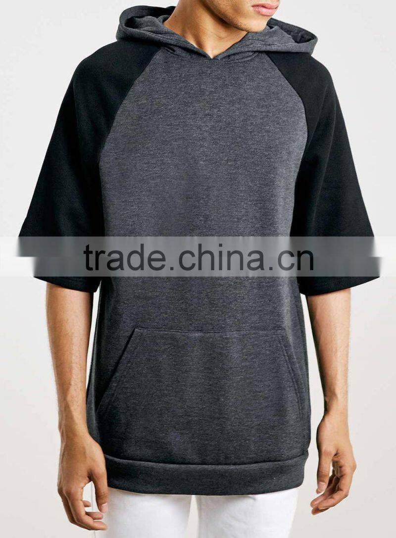 high quality mens casual short sleeve hoodies