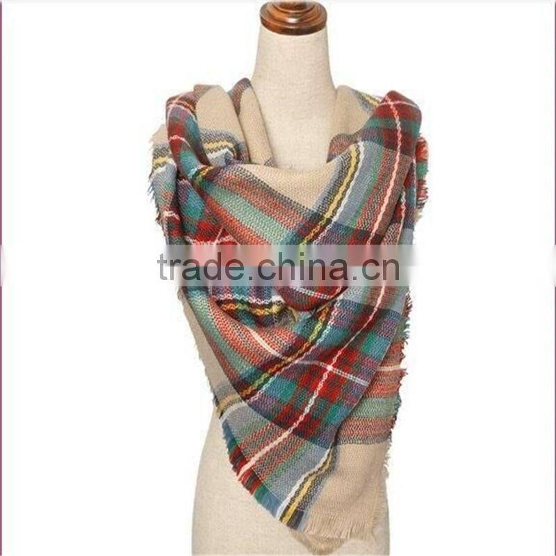 Wholesale women lovely mint Clover Scarf