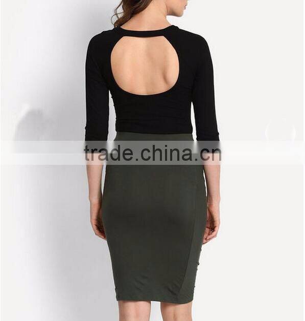 Women plain no brand t-shirt custom cotton off shoulder t shirt