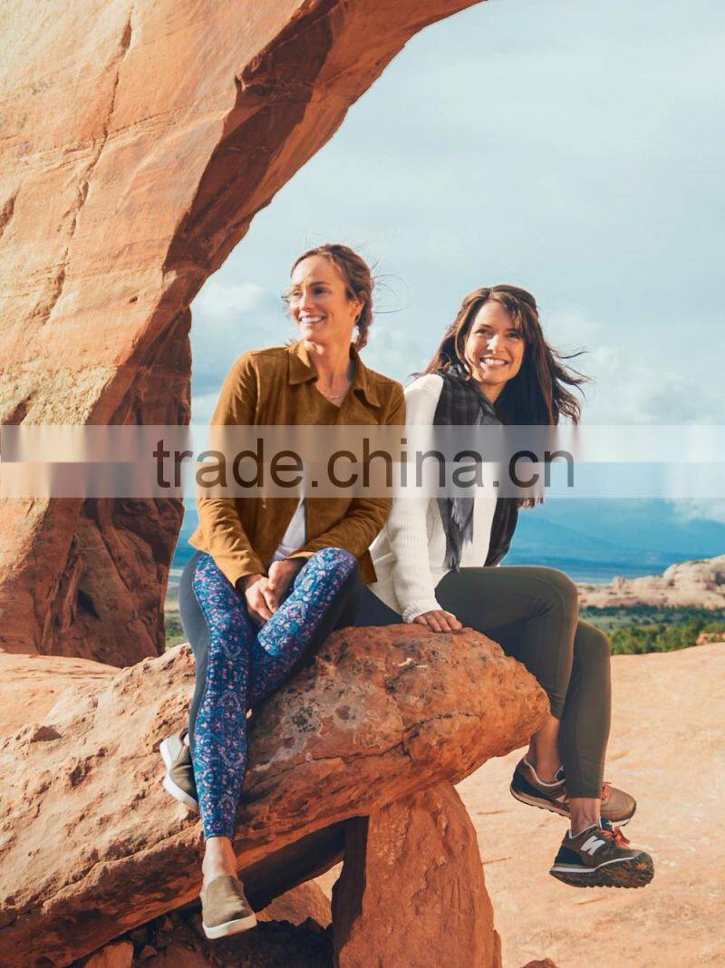 Custom Wide Waist Yoga Pants Tights With Leg Pockets Woman Leggings