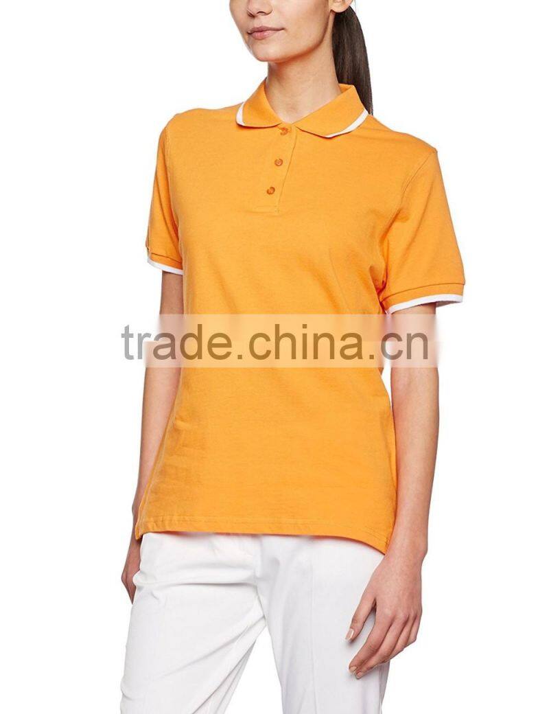 Women's Green,Yellow,Red Tipping Polo golf tee Shirt