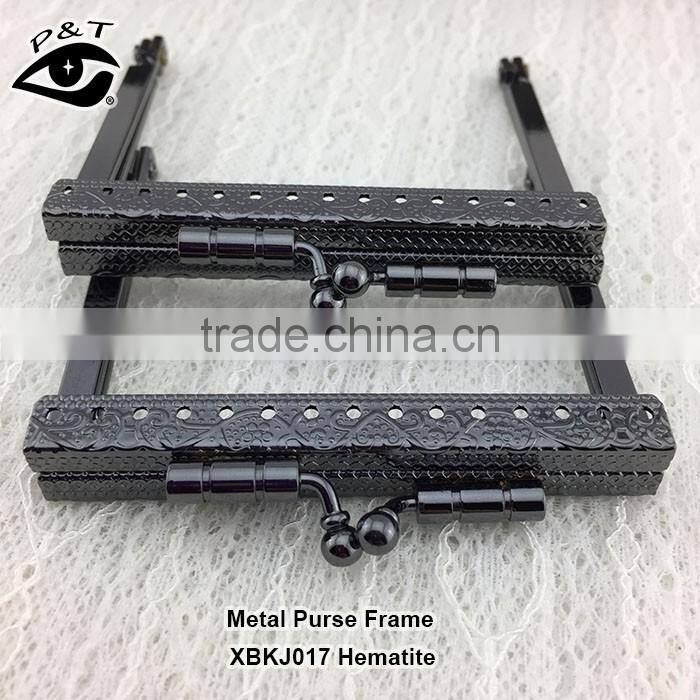Fashionable metal clutch purse frame for evening handbags