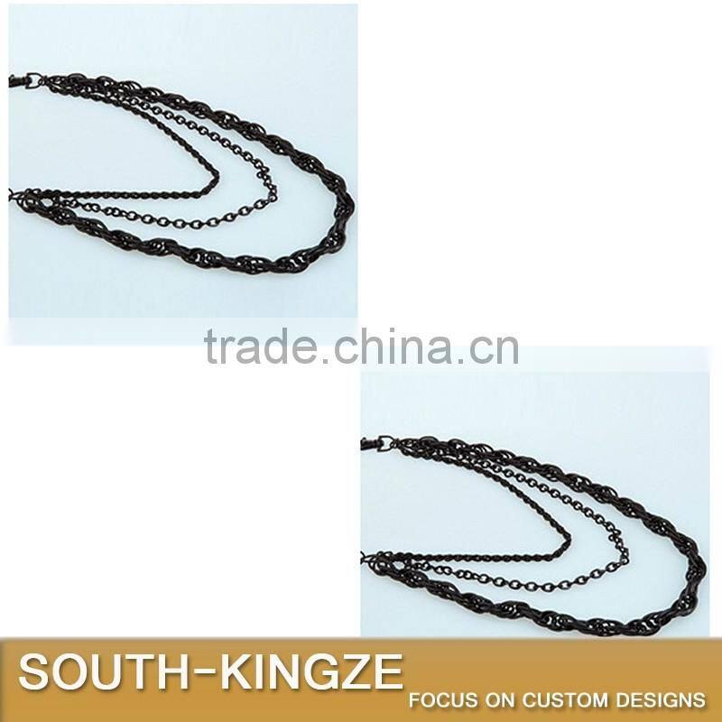 Black Color Punk Style Pants Chain