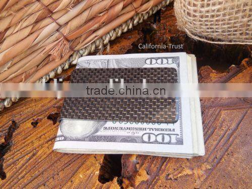 China Manufacturer Thermostabilty Superlight carbon money clip wholesale