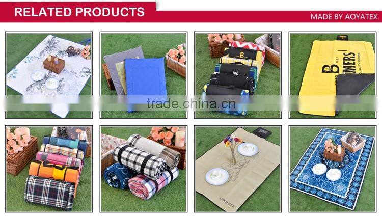 New design panel screen printing polar fleece outdoor picnic blanket