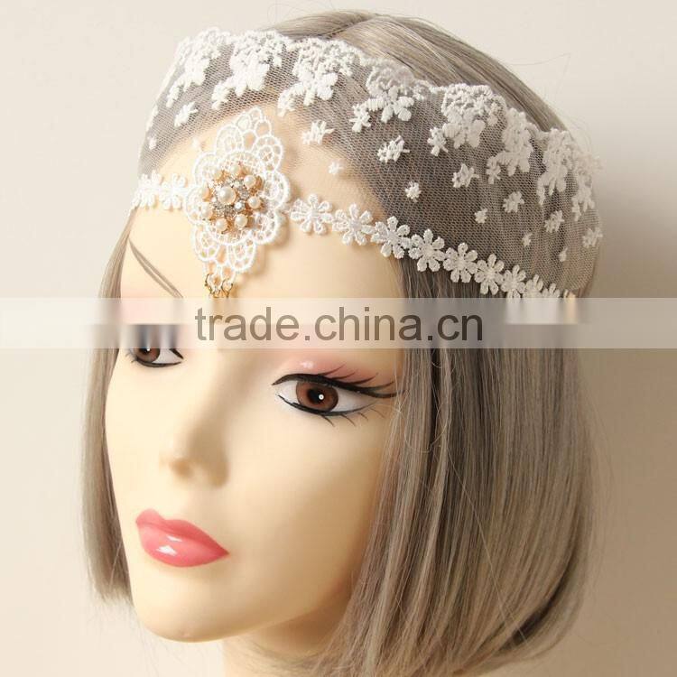 Lady Sexy Venice Flower Eye Patch Princess White Lace Mask Wedding Gift Carnival Accessories Party