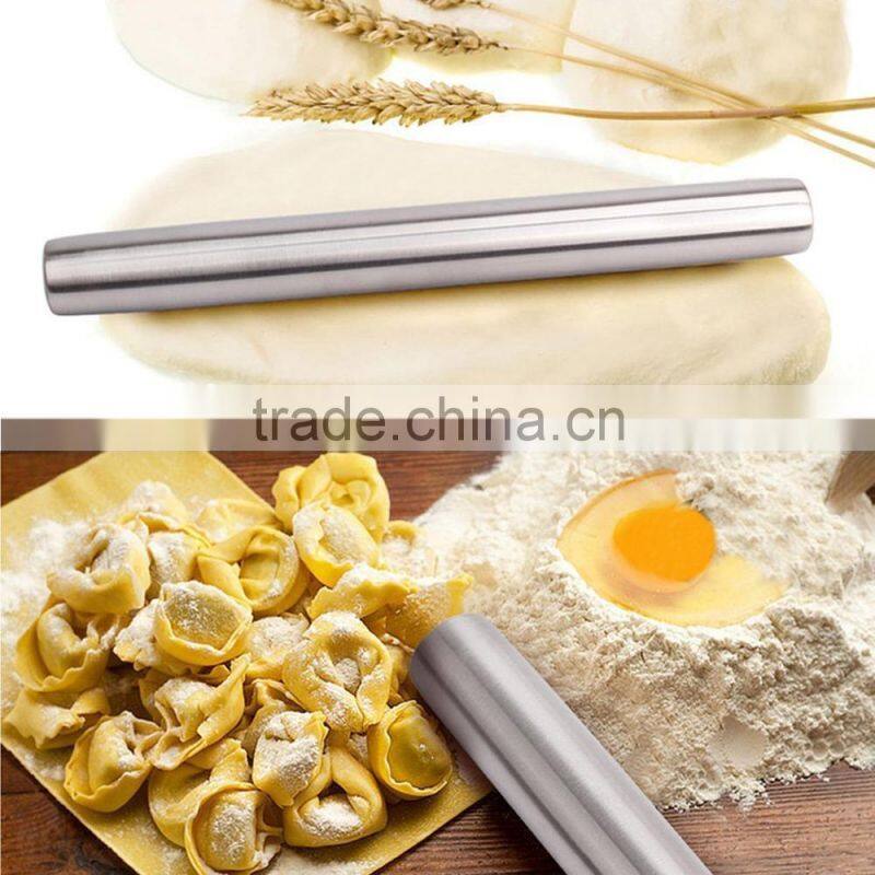 New design food grade french stainless steel rolling pin for bakery, pizza