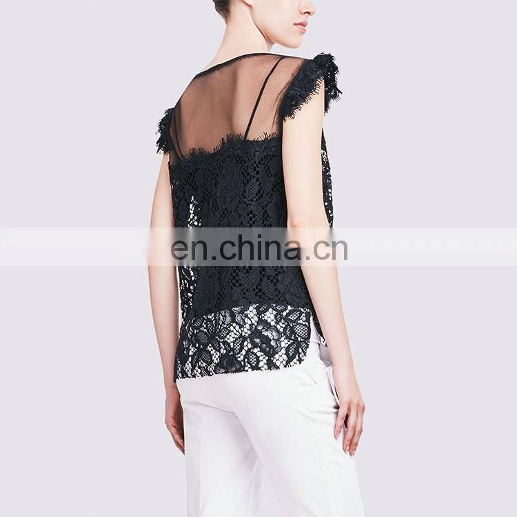 New fashion blouse designs elegant models women lace blouse