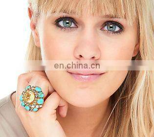 Micro Pave' Elongated Oval Saddle Rings jewelry in stainless steel with clear gems