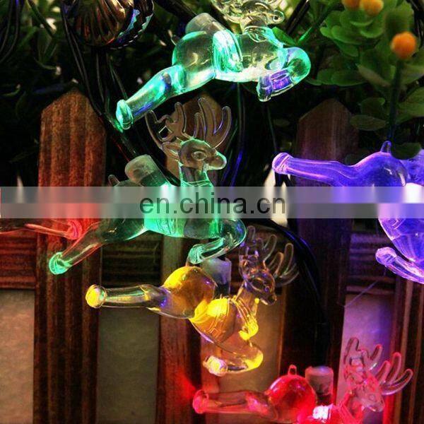 Solor Power Outdoor Indoor Garden Viewing Light 20LED Christmas Elk Light String for Wedding Courtyard Celebrate - Purple